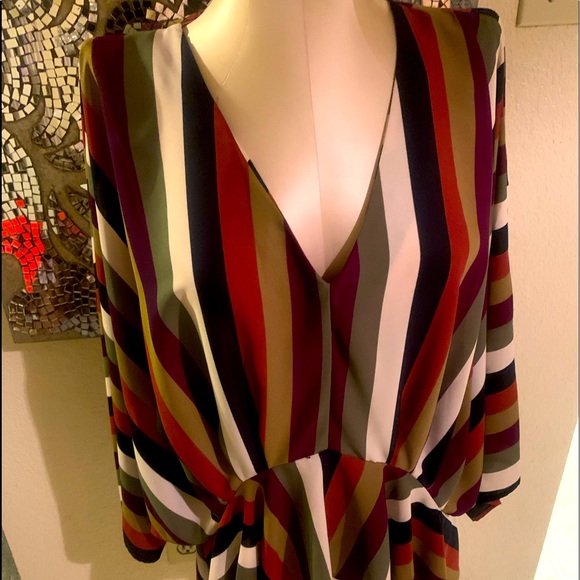 1HOUR SALE Caramela urban boho striped top large - Picture 1 of 4